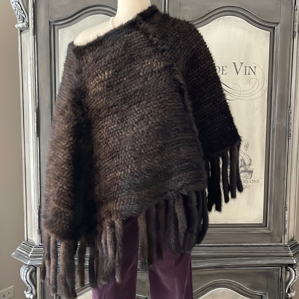 Mink poncho